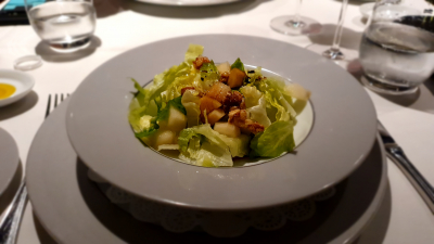 Williams Salad with mixed greens, pears and caramelised walnuts